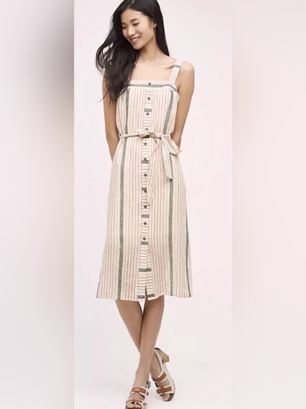 NWT Anthropologie Holding Horses SANIBEL Striped Dress Size 14 MSRP $148